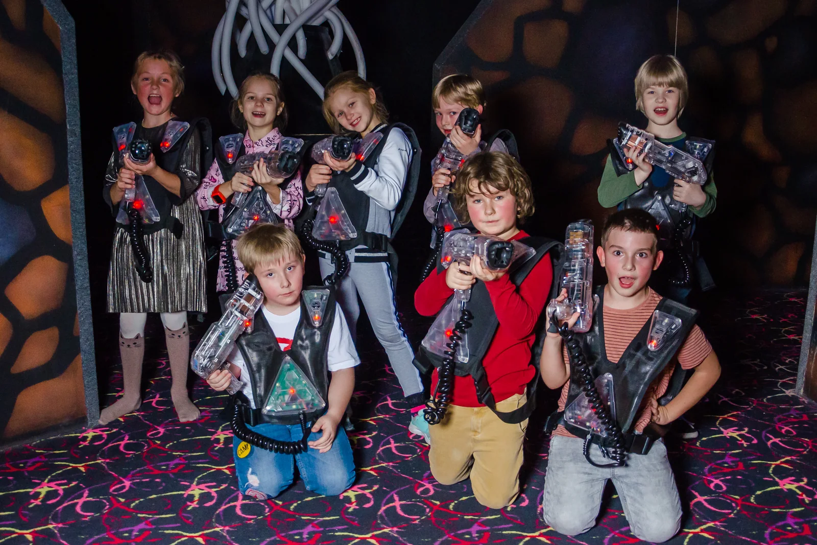 Общее фото детской команды в LaserLand Чита